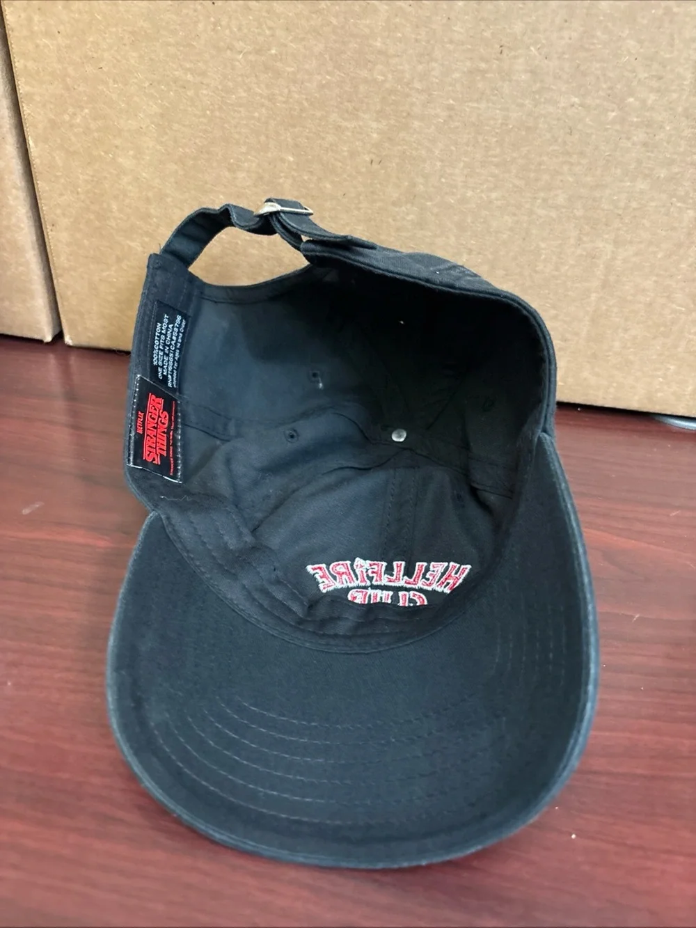 Hellfire Club Dad Hat Baseball Cap Black One Size Strapback Stranger Things